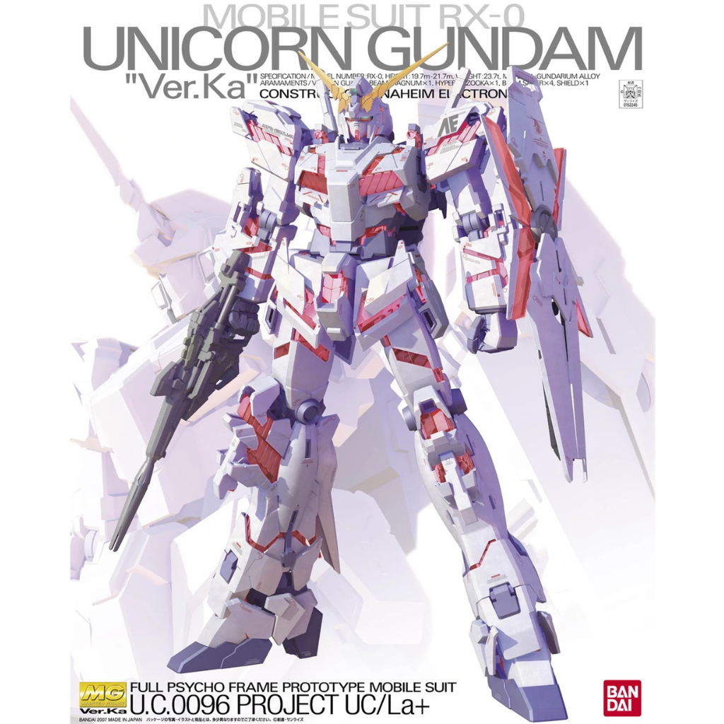 MG 1/100 UNICORN GUNDAM VER.KA Gundam Model Kit Bandai   