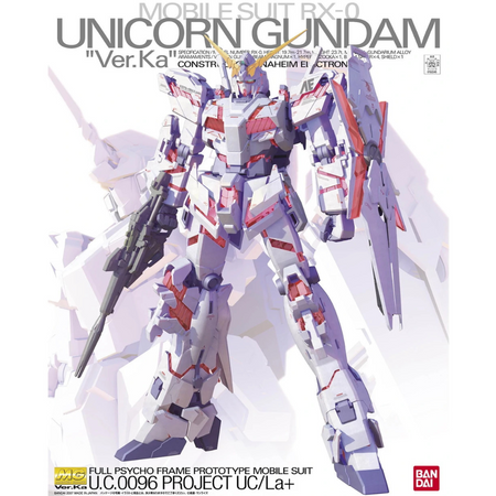 MG 1/100 UNICORN GUNDAM VER.KA Gundam Model Kit Bandai   