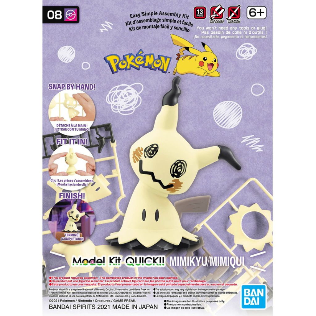 POKEMON MODEL KIT QUICK!! 08 MIMIKYU Pokemon Model Kit Bandai Pokemon Default Title  