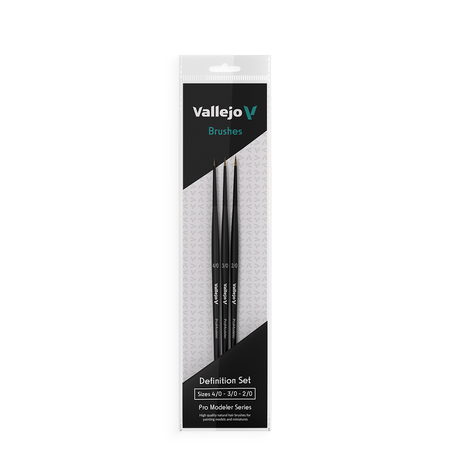 Vallejo Brushes - Pro Modeler - Definition Set - Natural Hair (Sizes 4/0, 3/0 & 2/0) Vallejo Brushes Vallejo Default Title  