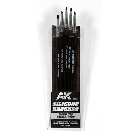 Ak Interactive - Tools - Set Of 5 Silicone Brushes Hard Tip Small AK Interactive AK Interactive Default Title  