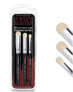 Army Painter Brushes - Masterclass Drybrush Set Paint Brushes War and Peace Games   