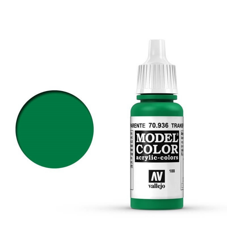 Vallejo Model Color Transparent Green 17ml Acrylic Paint Vallejo Model Color Vallejo Default Title  