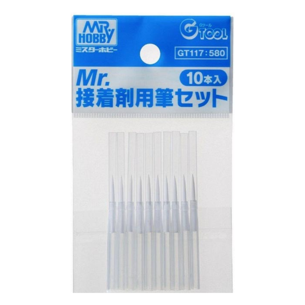 GN GT117 Mr Cement Fine Brush Set (10 pcs) Mr Hobby Accessories & Tools Mr Hobby   