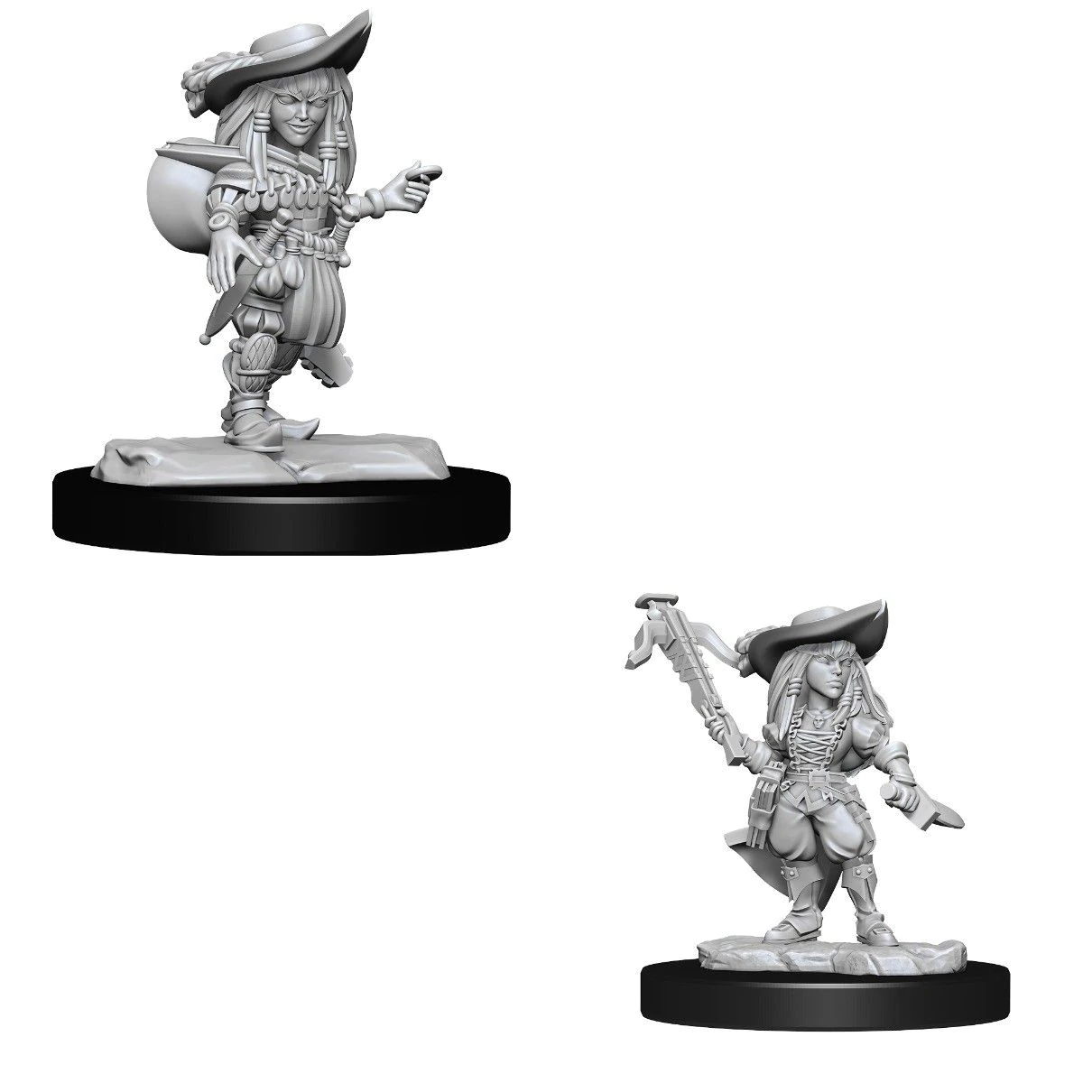Pathfinder Deep Cuts Unpainted Miniatures Gnome Bard Female Dungeons & Dragons WizKids   