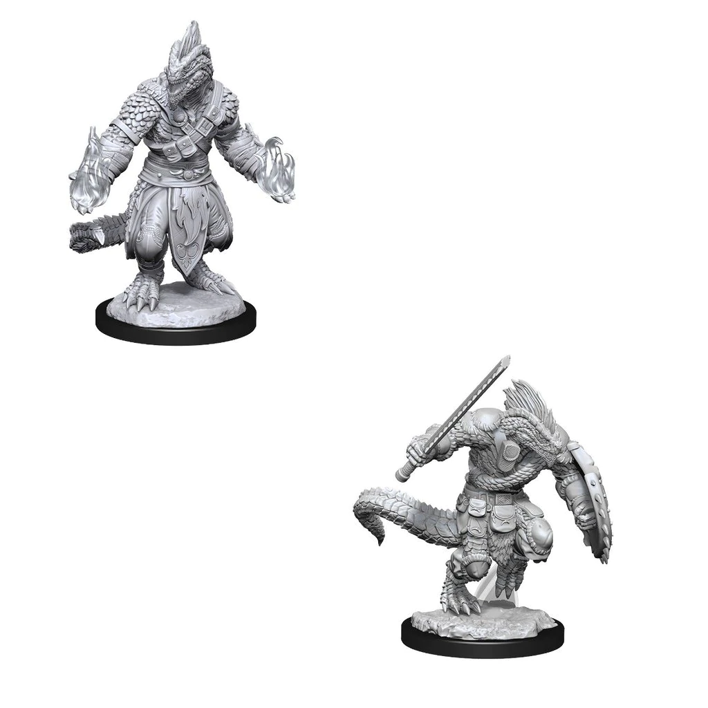 D&D Nolzurs Marvelous Unpainted Miniatures Lizardfolk Barbarian & Lizardfolk Cleric Dungeons & Dragons WizKids   