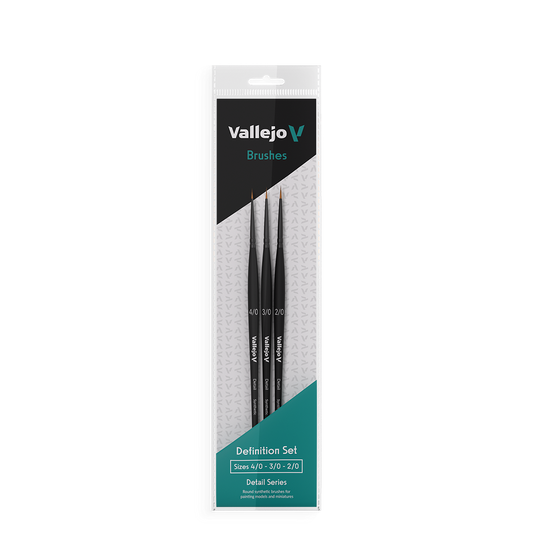 Vallejo Brushes - Detail - Definition Set - Synthetic fibers (Sizes 4/0; 3/0 & 2/0) Vallejo Brushes Vallejo Default Title  