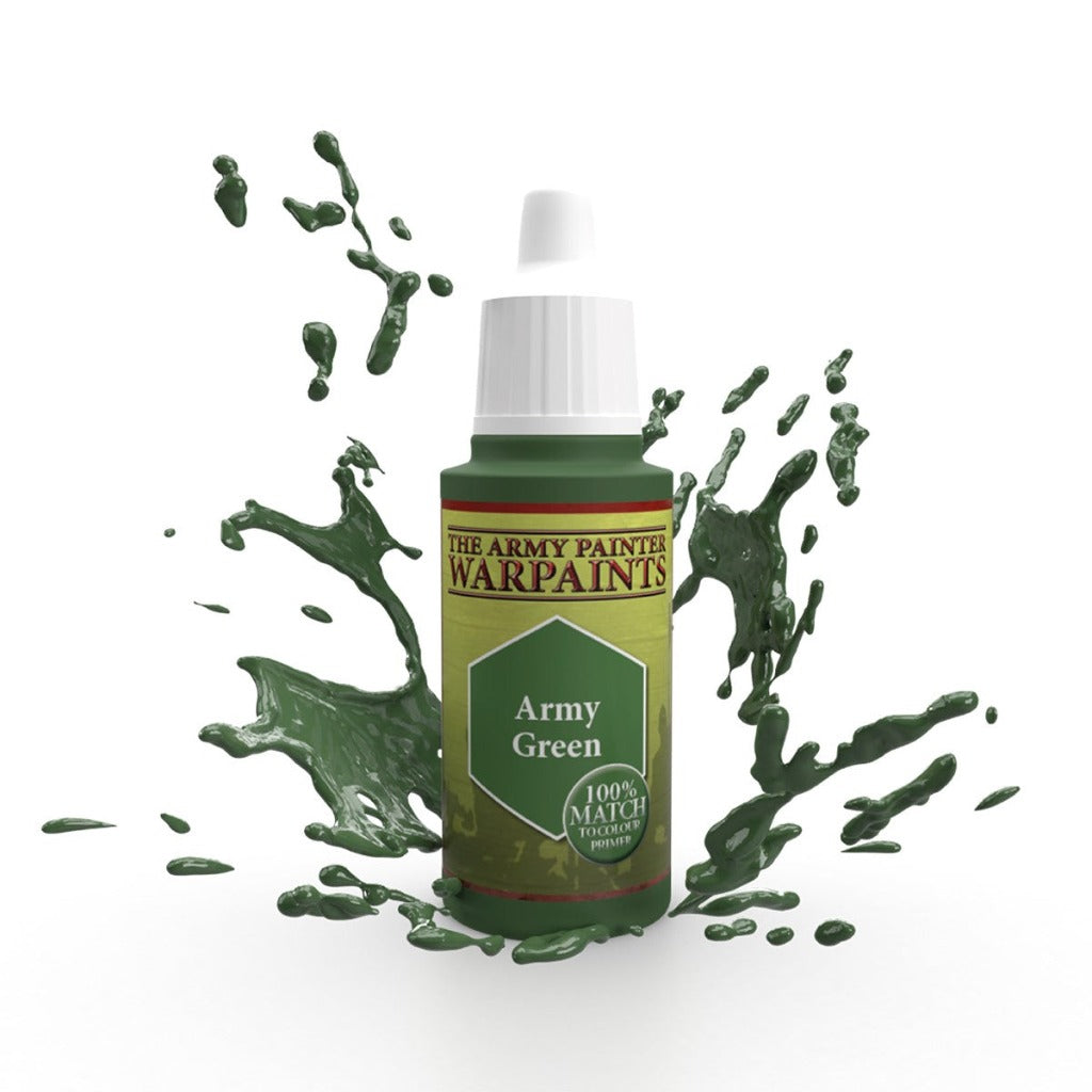 Army Painter Warpaints - Army Green Acrylic Paint 18ml Army Painter Warpaints War and Peace Games Default Title  