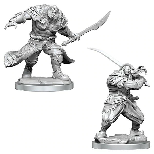Magic the Gathering Unpainted Miniatures Zurgo Helmsmasher & Unyielding Krumar Dungeons & Dragons Lets Play Games   
