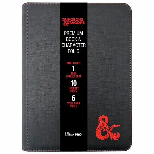 D&D Premium Zippered Character Folio - Black/Red Card Protectors Ultimate Guard   