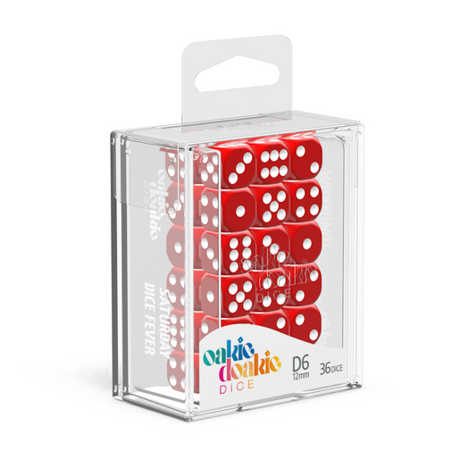 Oakie Doakie Dice D6 12 mm Solid - Red (36) Board Games Irresistible Force   
