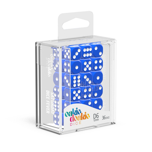 Oakie Doakie Dice D6 12 mm Solid - Blue (36) Board Games Irresistible Force   