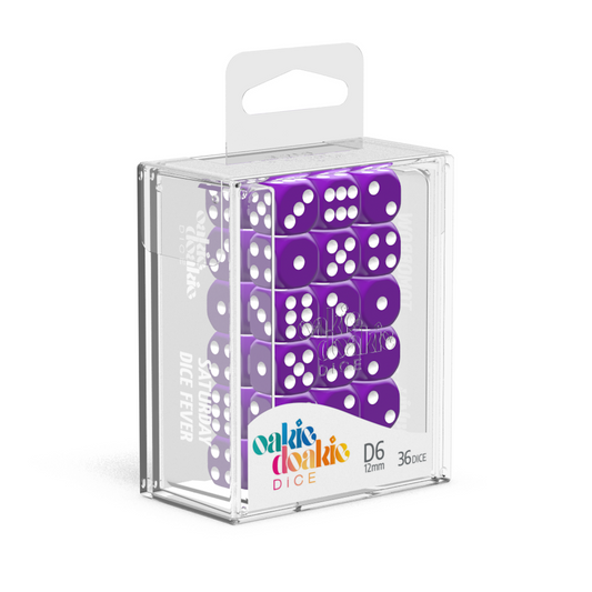 Oakie Doakie Dice D6 12 mm Solid - Purple (36) Board Games Irresistible Force   