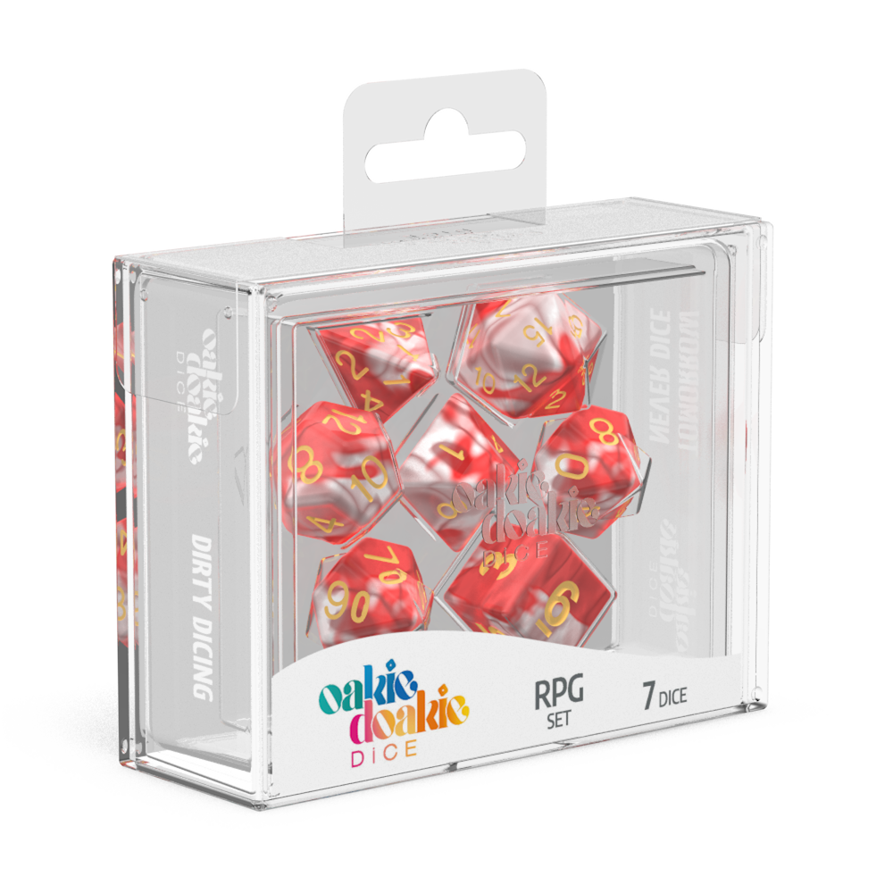 Oakie Doakie Dice RPG Set GemiDice - Red Sky (7) Gaming Dice Oakie Doakie Dice   