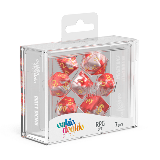Oakie Doakie Dice RPG Set GemiDice - Red Sky (7) Gaming Dice Oakie Doakie Dice   