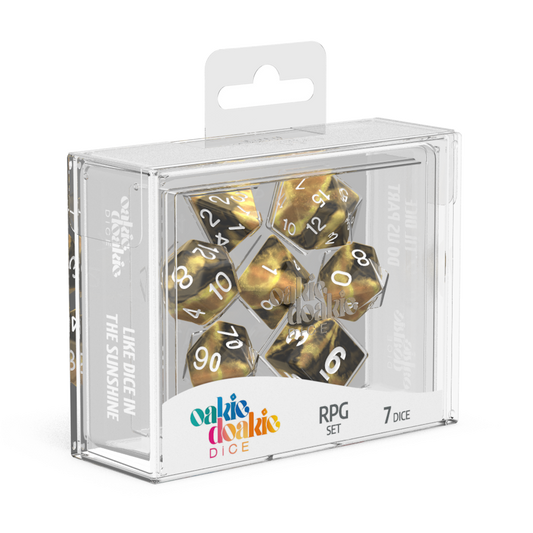 Oakie Doakie Dice RPG Set GemiDice - Hornet (7) Gaming Dice Oakie Doakie Dice   