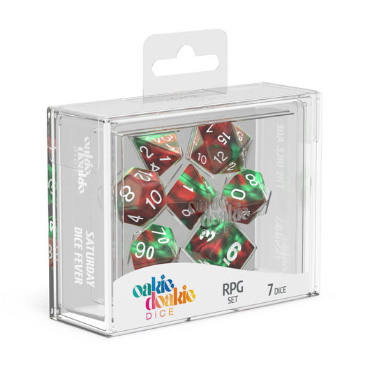 Oakie Doakie Dice RPG Set GemiDice - Bloody Jungle (7) Gaming Dice Oakie Doakie Dice   