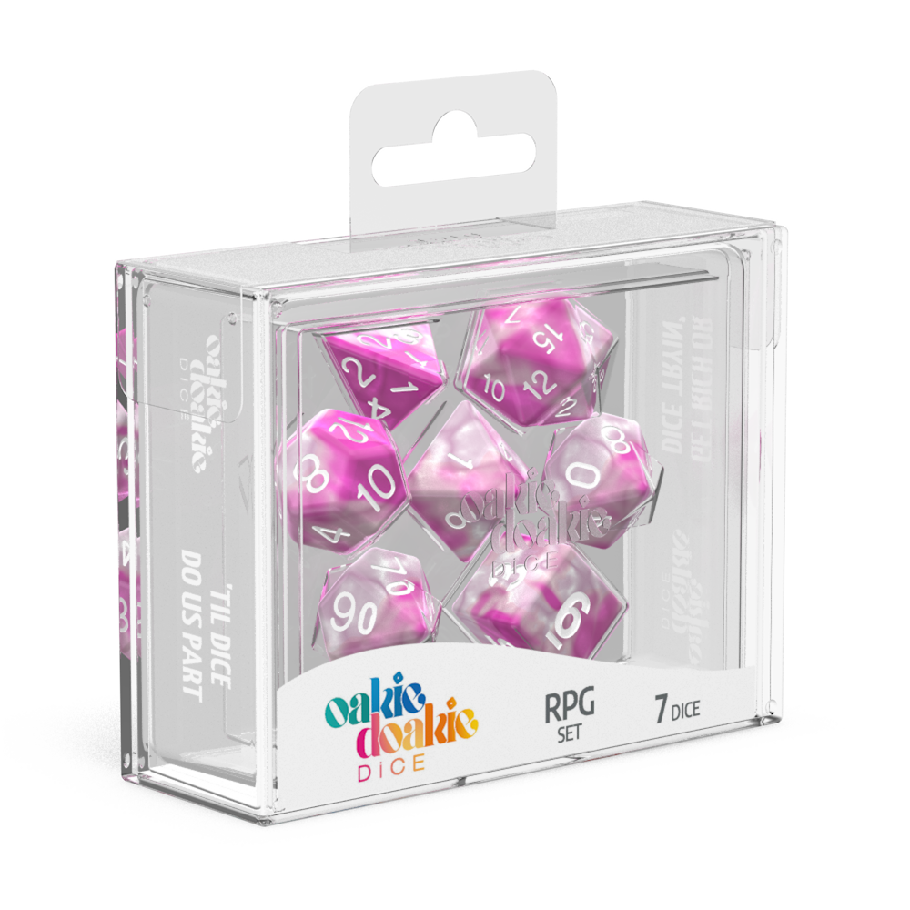 Oakie Doakie Dice RPG Set GemiDice - Magnolia (7) Gaming Dice Oakie Doakie Dice   