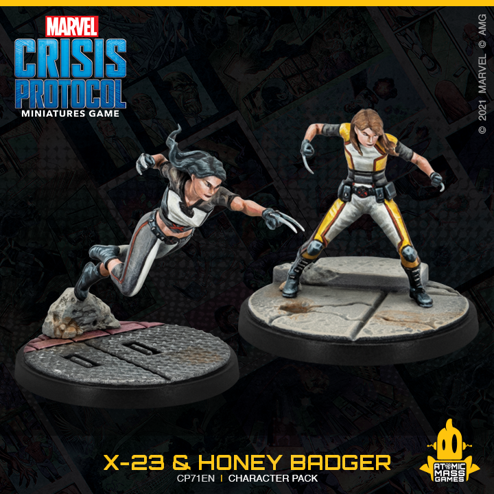 Marvel Crisis Protocol Miniatures Game X-23 & Honey Badger Character Pack Marvel Crisis Protocol Atomic Mass Games   