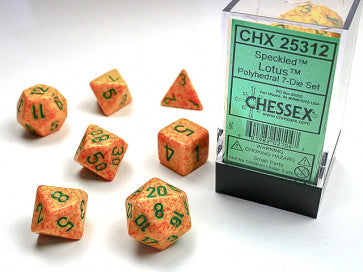Chessex Polyhedral 7-Die Set Speckled Lotus Gaming Dice Chessex Dice   