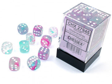 Chessex 12mm D6 Dice Block Nebula Wisteria/White w/Luminary Gaming Dice Chessex Dice   