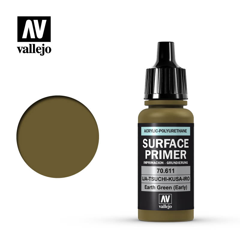 70.611 Vallejo Auxiliary Surface Primer Earth Green (Early) Vallejo Auxiliary Vallejo   