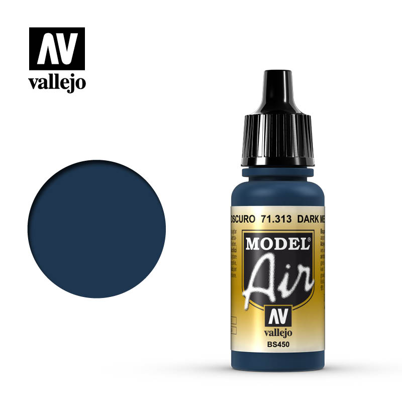 71.313 Model Air Dark Mediterranean Blue Vallejo Model Air Vallejo   
