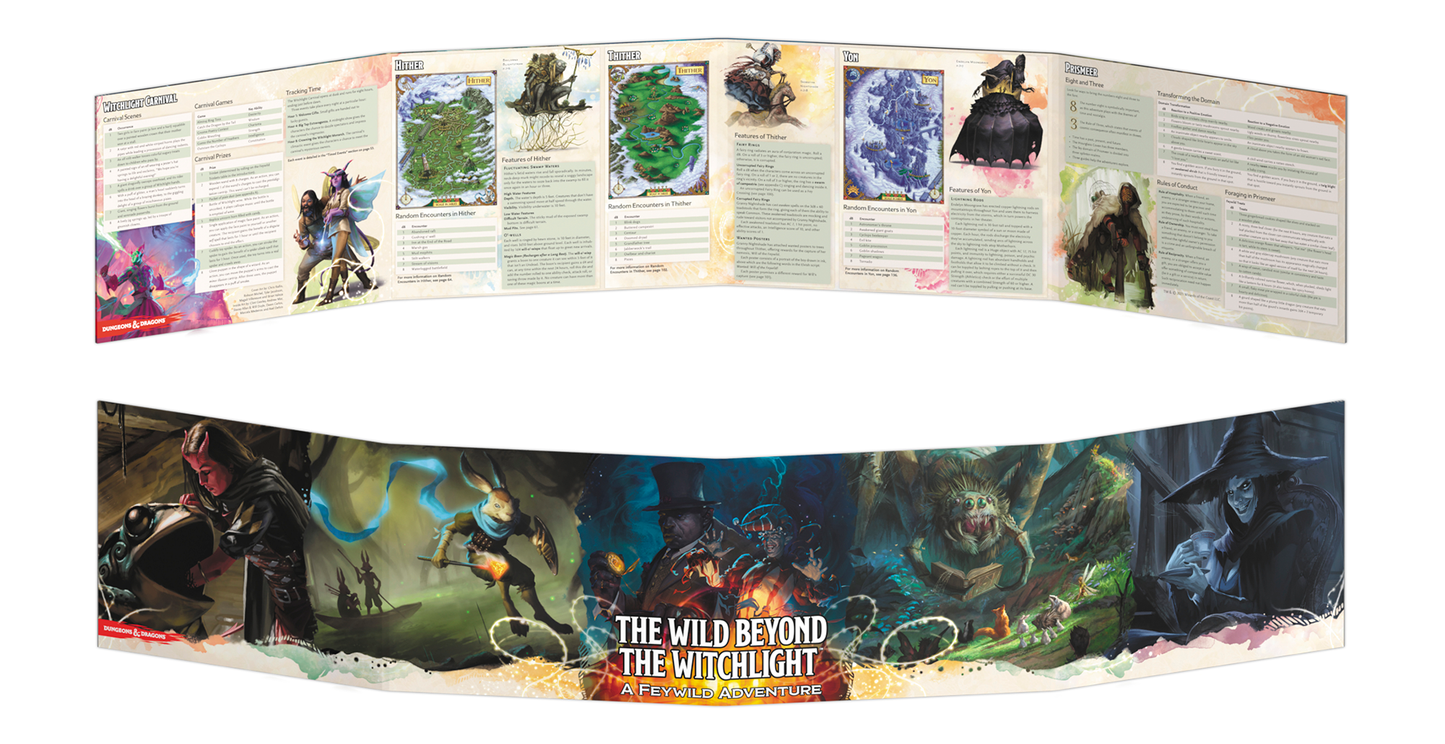 D&D The Wild Beyond The Witchlight DM Screen Dungeons & Dragons Gale Force Nine   