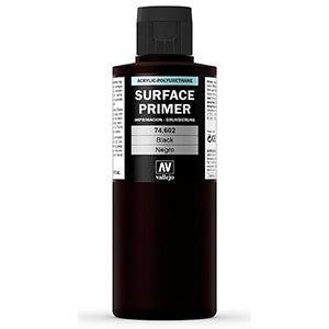 74.602 Vallejo Auxiliary Surface Primer Black (200ml) Vallejo Auxiliary Vallejo   