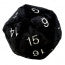 Ultra PRO Jumbo D20 Novelty Dice Plush in Black with Silver Numbering DiceBags DiceBags   