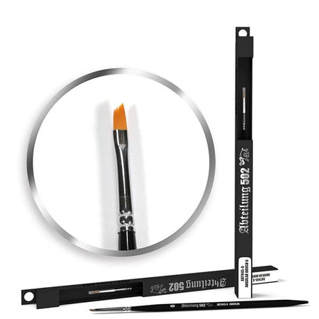 ABT845-6 AK Interactive Abteilung 502 Deluxe Brushes - Angular Brush 6 Craft Paint, Ink & Glaze Lets Play Games   