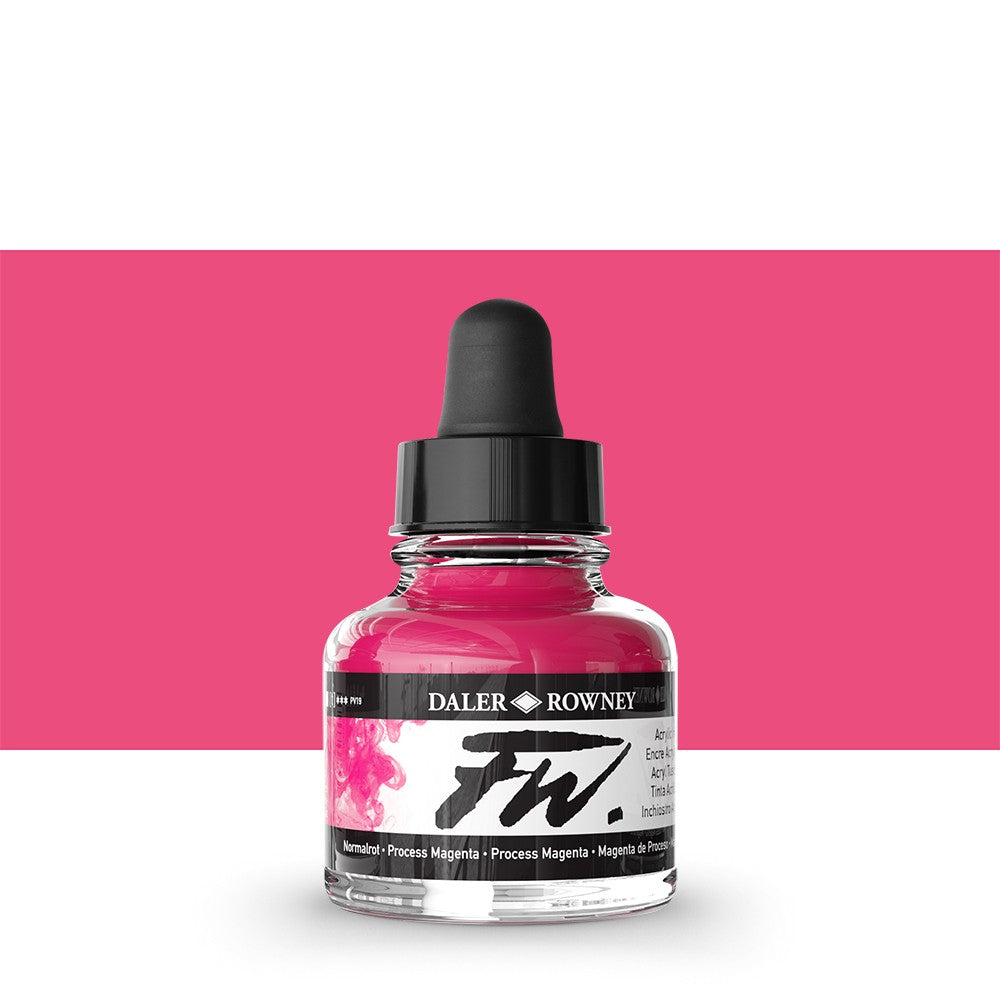 Daler Rowney : Fw Artists' Ink : 29.5ml : Process Magenta Daler Rowney FW Artist Inks Daler Rowney   