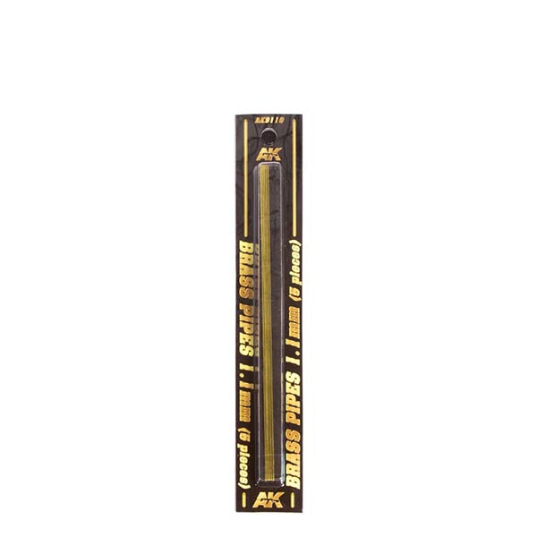 AK Interactive Building Materials - Brass Pipes 1.1mm (5) AK Building Materials Lets Play Games   