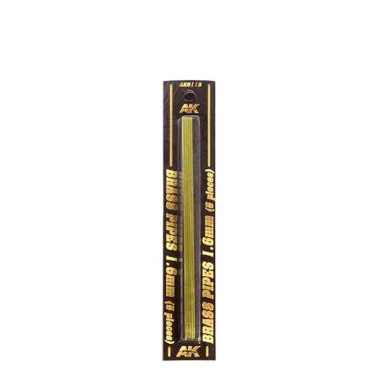 AK Interactive Building Materials - Brass Pipes 1.6mm (5) AK Building Materials Lets Play Games   