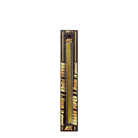 AK Interactive Building Materials - Brass Pipes 1.8mm (5) AK Building Materials Lets Play Games   