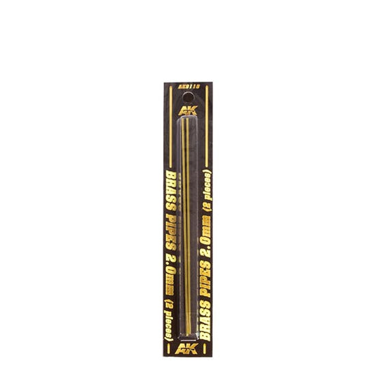AK Interactive Building Materials - Brass Pipes 2.0mm (2) AK Building Materials Lets Play Games   