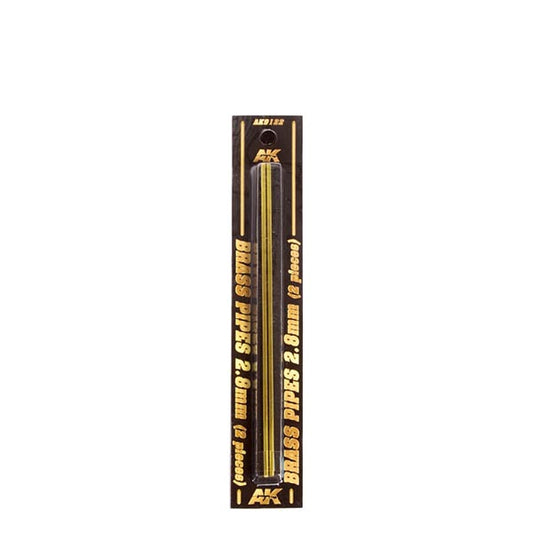 AK Interactive Building Materials - Brass Pipes 2.8mm (2) AK Building Materials Lets Play Games   