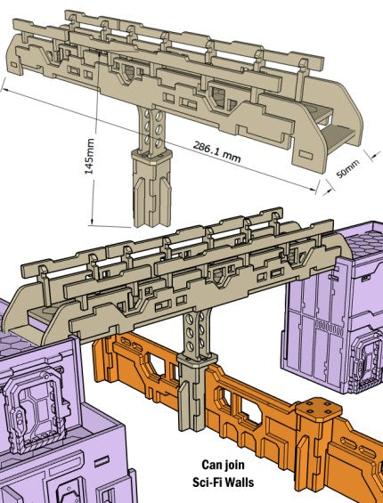 Cyber - EXTRA LONG BRIDGE Scenery & Terrain Miniature Scenery   