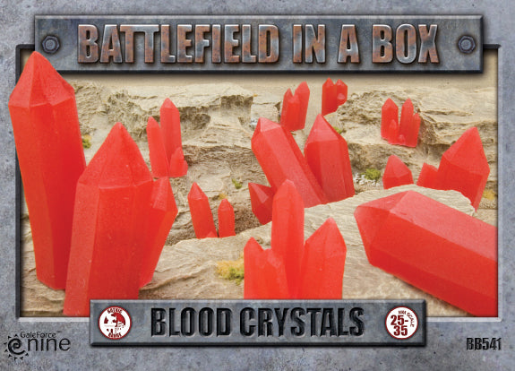 Blood Crystals - Red - (x6) - 30mm Battlefield in a Box Aetherworks   