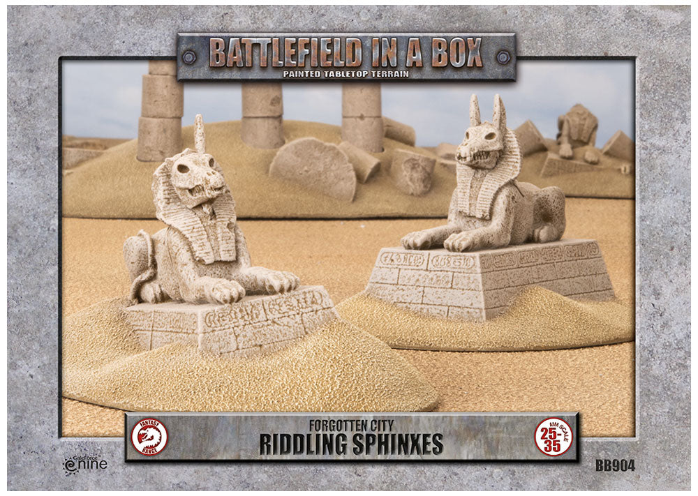 Forgotten City - Riddling Sphinxes (x2) - 30mm Battlefield in a Box Aetherworks   