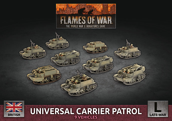 Universal Carrier Patrol (x9 Plastic) Flames of War BattleFront   