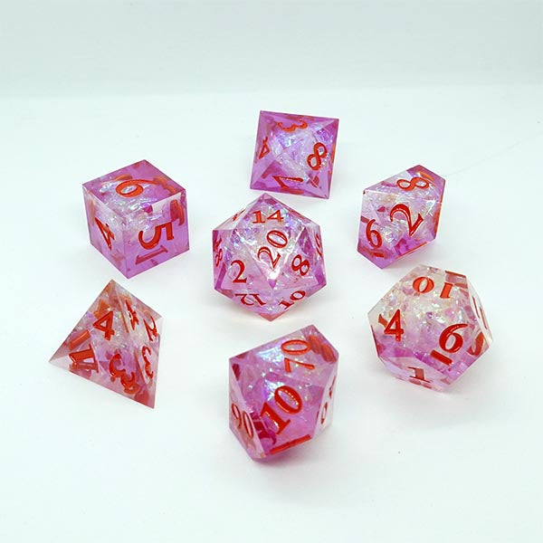 Chronicle Sharp Resin Dice Sets - Blossom Chronicle RPG Dice Chronicle RPG Store   