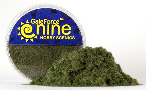 Hobby Round: Dark Green Static Grass GF9 Basing Gale Force Nine   