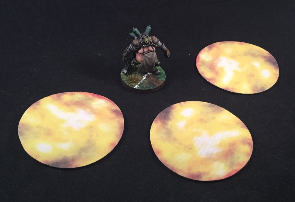 3" AREA OF EFFECT MARKERS - Incendiary Cloud Accessories Hordes   