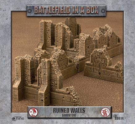Gothic Battlefields - Walls - White (x5) - 30mm Battlefield in a Box Aetherworks   
