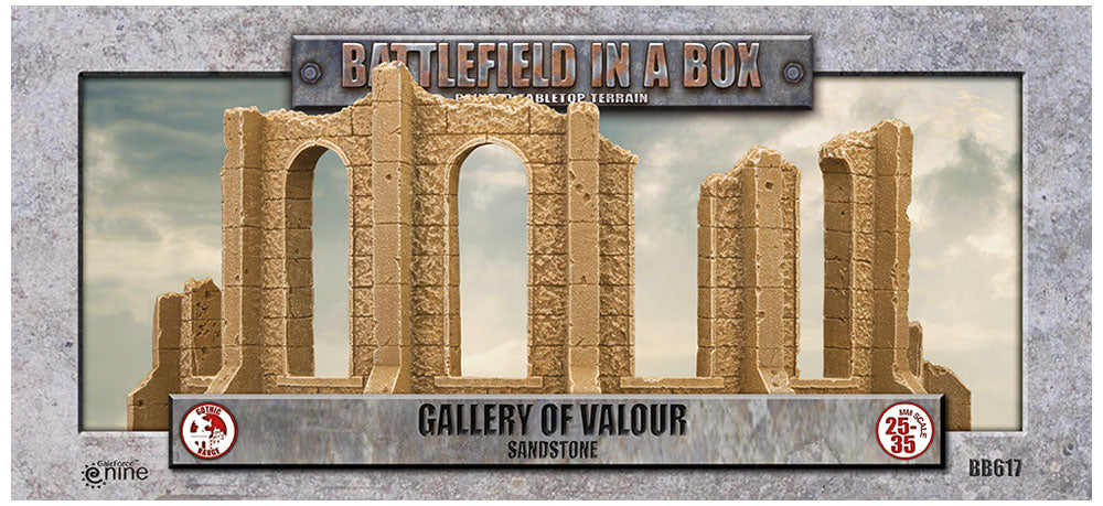 Gothic Battlefields - Gallery of Valour - White (x1) - 30mm Battlefield in a Box Aetherworks   