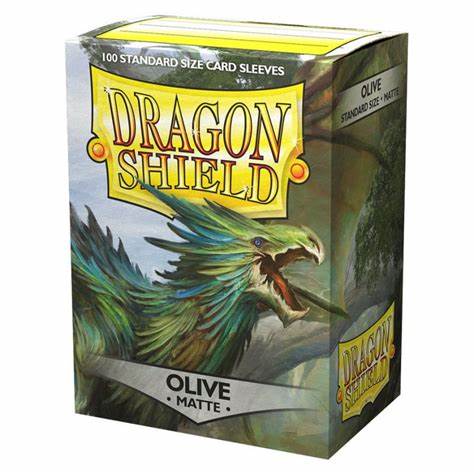 Sleeves - Dragon Shield - Box 100 - Olive MATTE Dragon Shield Fantasy Flight Games   
