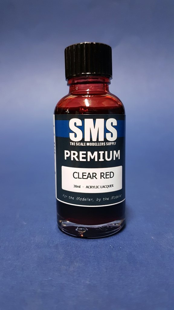 Premium CLEAR RED 30ML SMS Paints The Scale Modellers Supply   