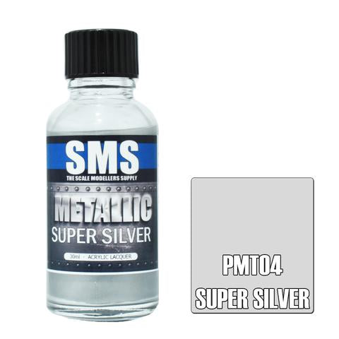 METALLIC SUPER SILVER 30ML SMS Paints The Scale Modellers Supply   