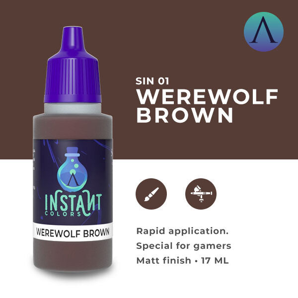 Instant Colors Sin-01 17ml Werewolf Brown Scale 75 Instant Colors Lets Play Games   